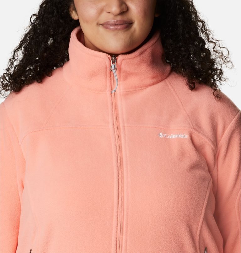 Women's Columbia Fast Trek II Jackets Coral | Plus Size CA-KA154